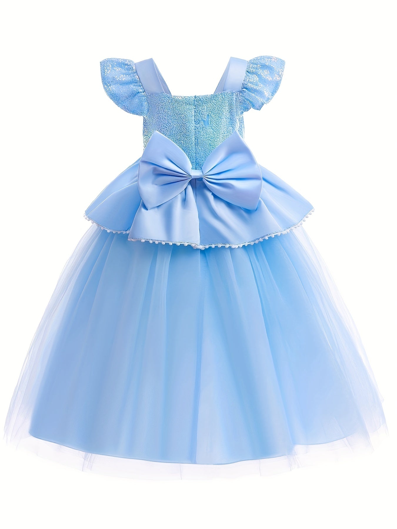 Girls Princess Dress Sequin Tulle Dress Up Birthday Party