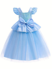 Girls Princess Dress Sequin Tulle Dress Up Birthday Party