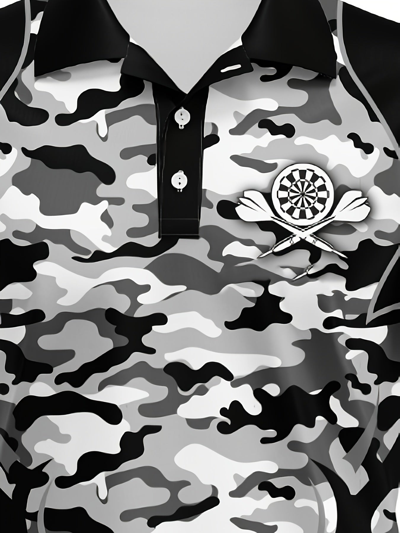 Men's Camo Pattern Short Sleeve Shirt for Outdoors