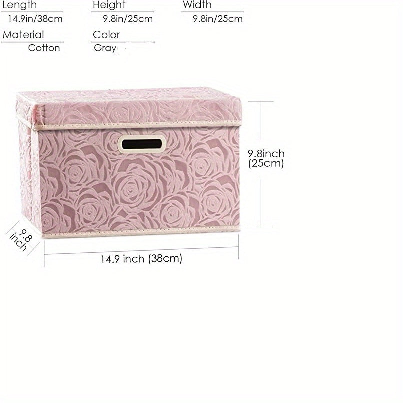 Rose Pattern Foldable Quilt Clothes Organizer Lightweight Handheld Packing Cubes