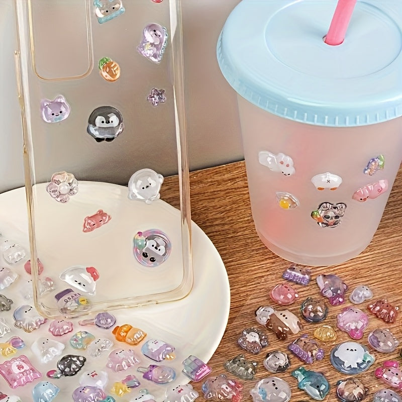 1pc Cartoon Embossed Fun 3D Stickers for Scrapbooking Journaling