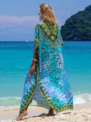 Boho Cover Up Women's Leopard Print Beach Cover Up Dress