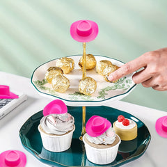 10pcs Pink Mini Cowboy Hat for Party Toy Doll Decor