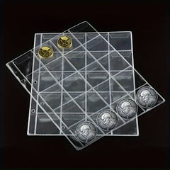 10pcs Coin Collection Pages Coin Binder Sleeves 20 Pockets