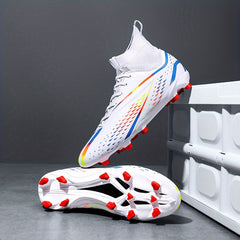 Youth Soccer Cleats Anti Skid Breathable Lace Up Outdoor Training Foot Bowl