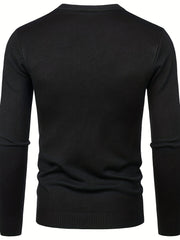 Juneteenth Print Sweater Men's Casual Retro Style Mid Stretch Pullover