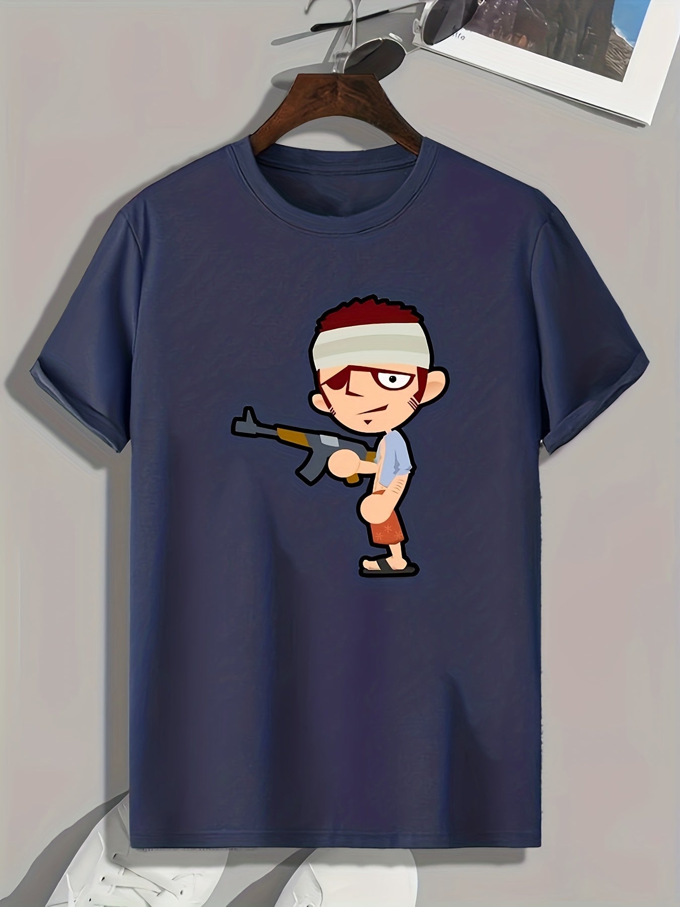 Injured Soldier Print Men's Graphic T shirt Casual Comfy Tees For Summer