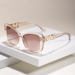 Cat Eye Sunglasses Faux Pearl Temple UV400