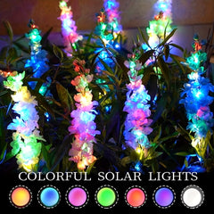 Solar Garden Lights Upgrade Delphinium Waterproof Solar Flower Lights