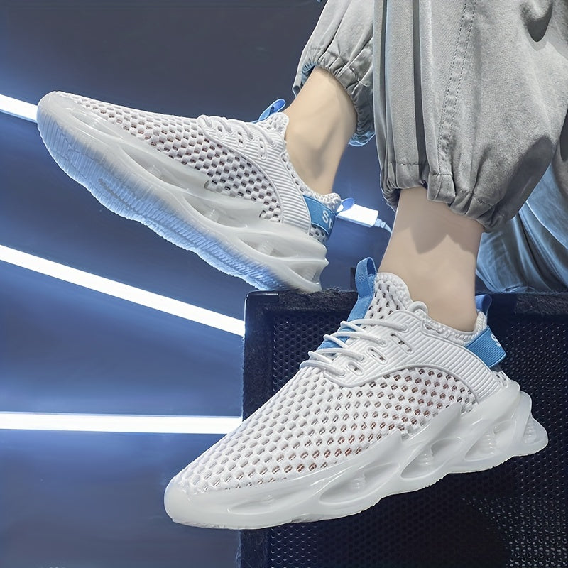 Men's Lace-up Sneakers Breathable Mesh Athletic Shoes