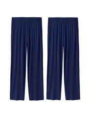Wide Leg Casual Sports Pants With Pocket Comfortable Stretchy Casual Running Pan