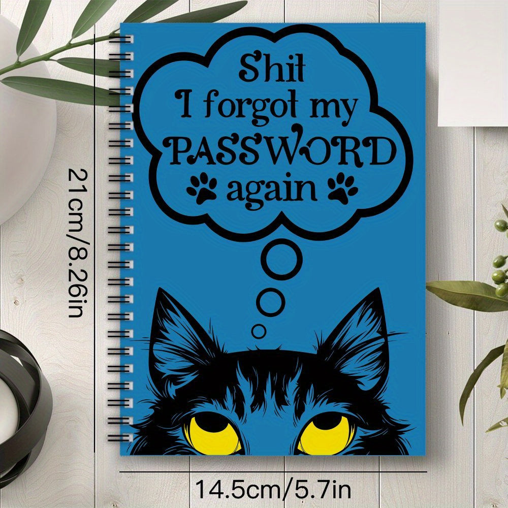 Cat Spiral Password Journal: Humorous Password Organizer