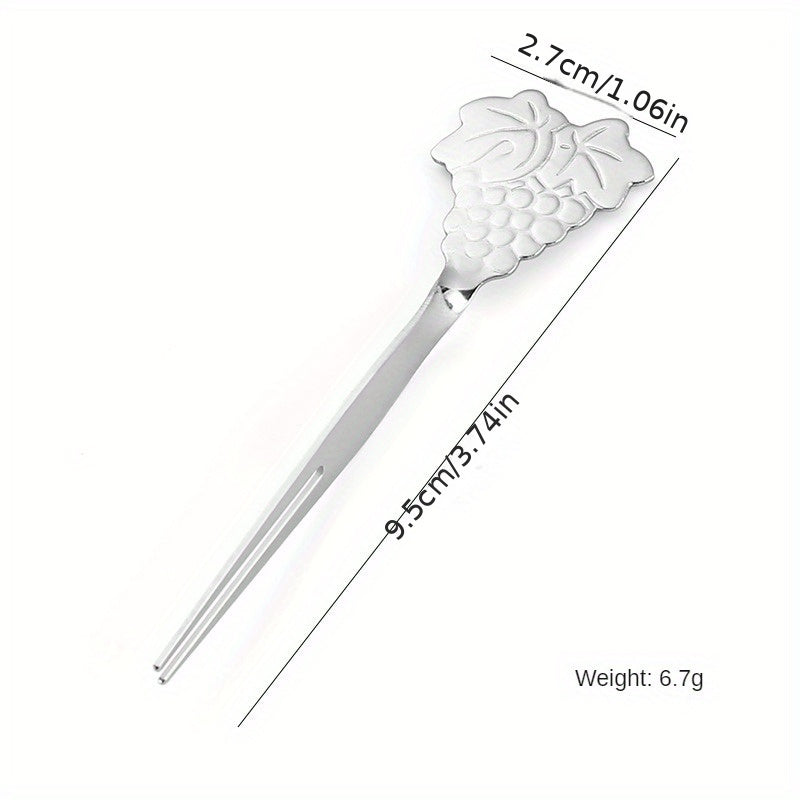 5pcs Stainless Steel Fruit Forks Set for Picnic
