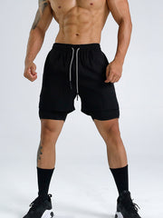Men's Double Lined Slim Fit Compression Shorts