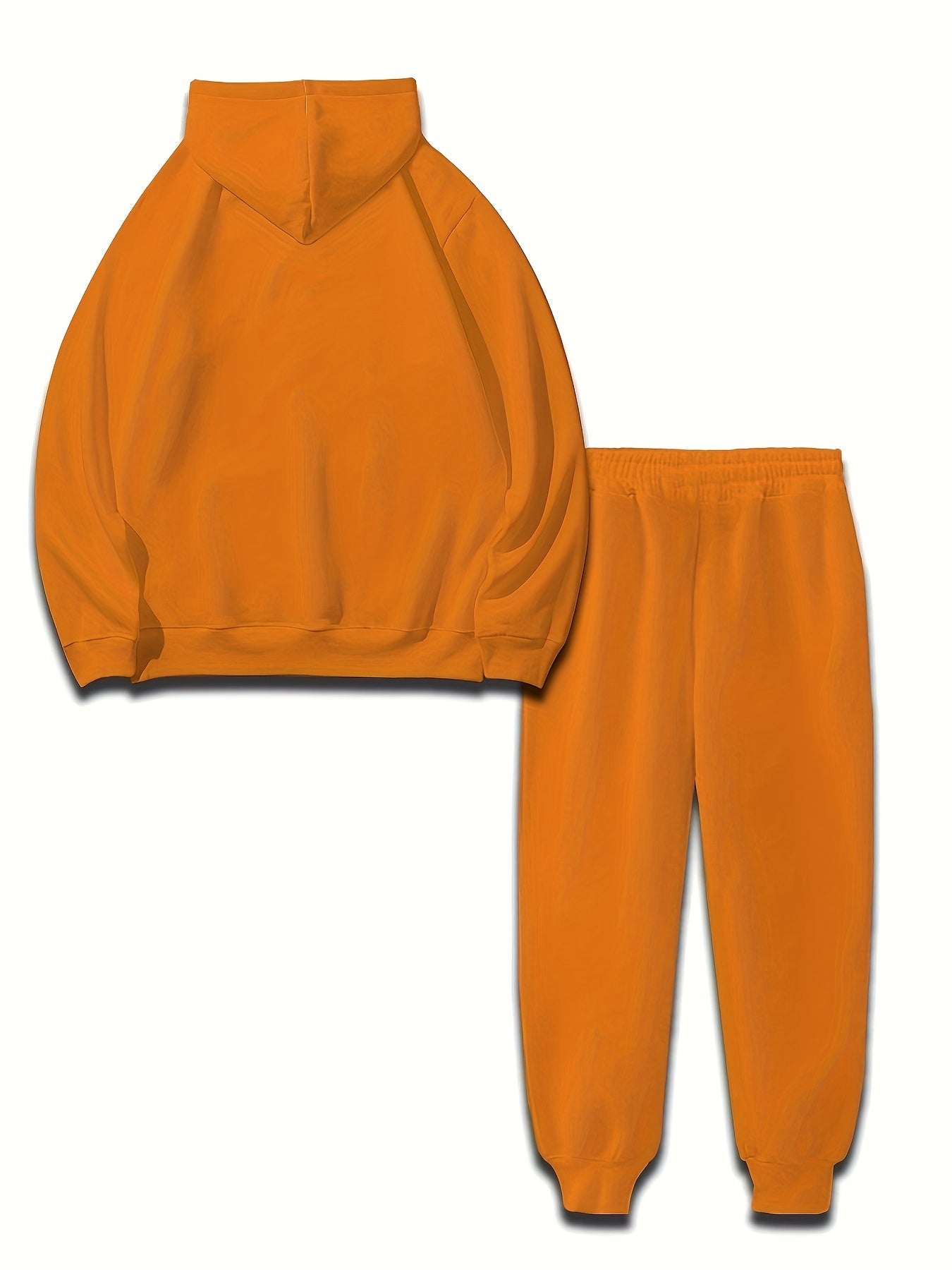Halloween Pumpkin Print Men's Hoodie & Sweatpants Set