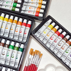 Watercolor Painting Set 24 Colors with 6 Brushes and 1 Palette