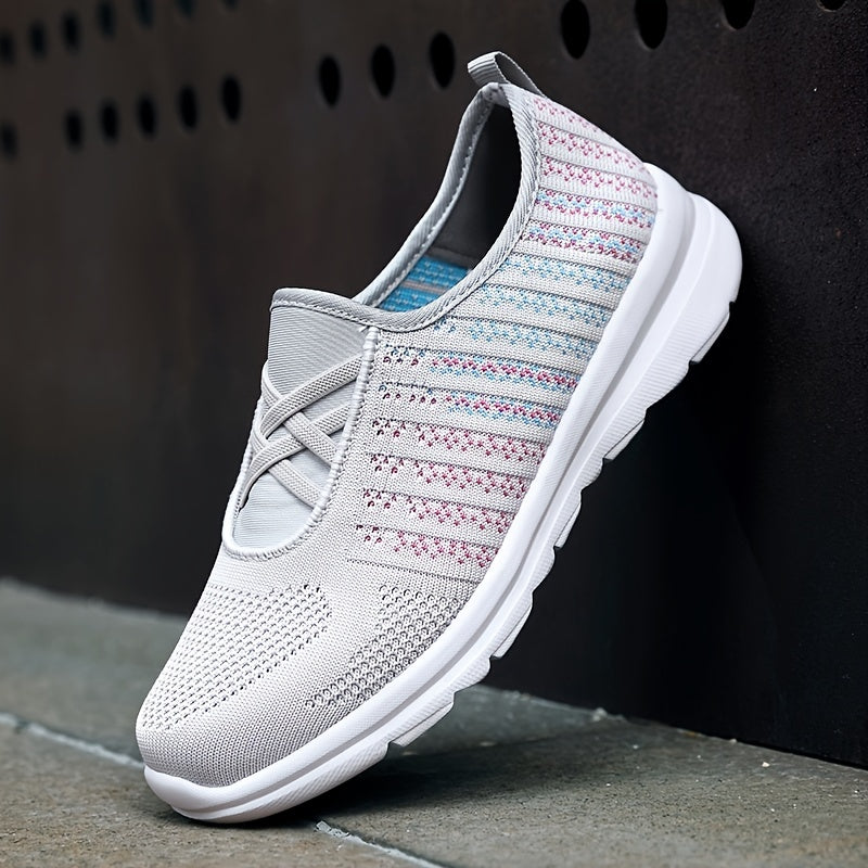 Women's Lightweight Mesh Slip On Loafers Non Slip Sports Shoes