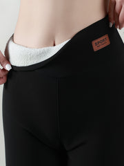 Soft Yoga Pants High Waist Fleece Liner Slim Fit Leggings