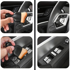 2pcs Car AC Socket w/ Soft Internal Dust Brush Easy Clean Bump