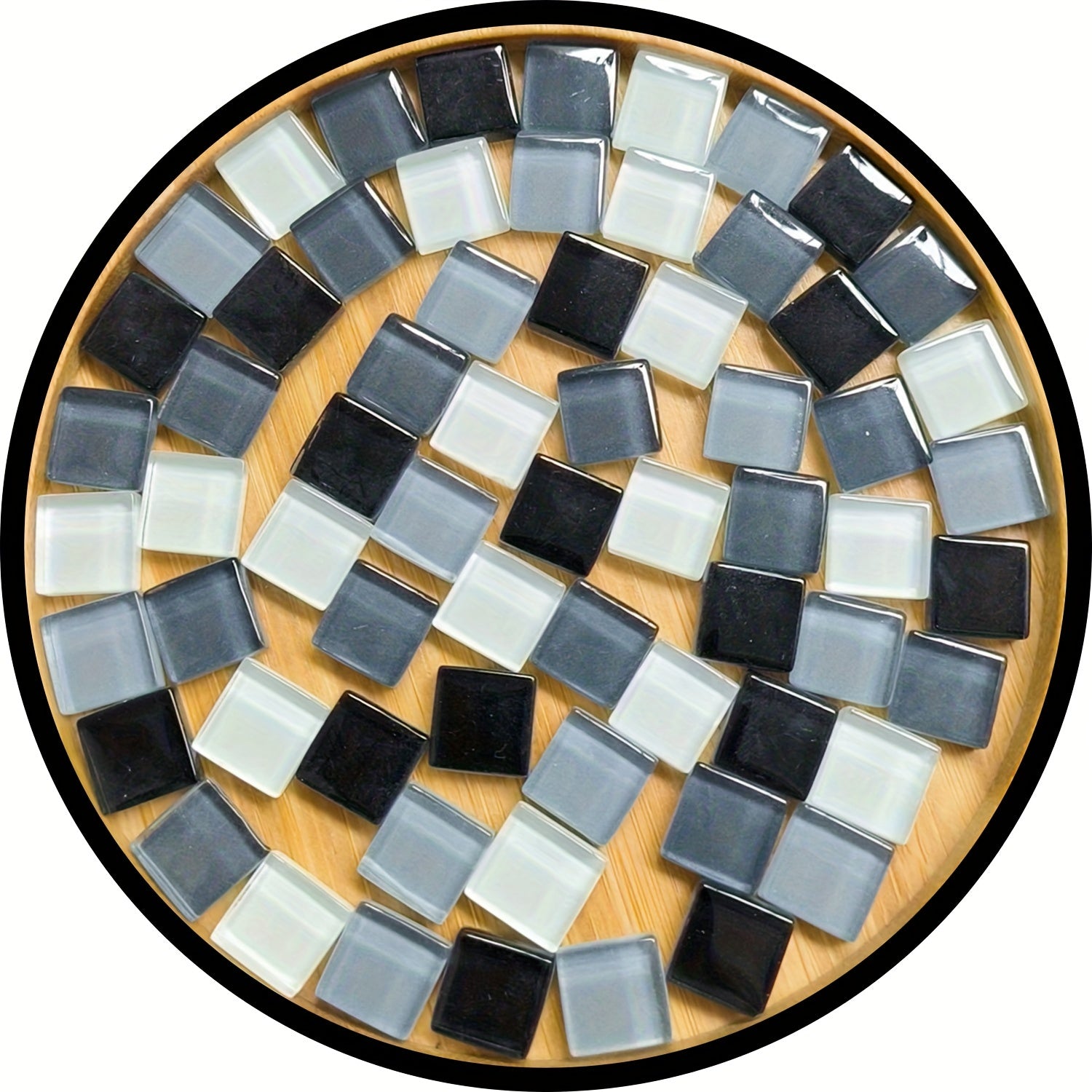 300pcs Crystal Mosaic Glass Tiles DIY Program Sq Cube Pieces Family KIDS
