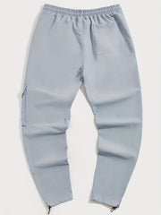 Men's Flap Pocket Trousers Loose Casual Outdoor Pants