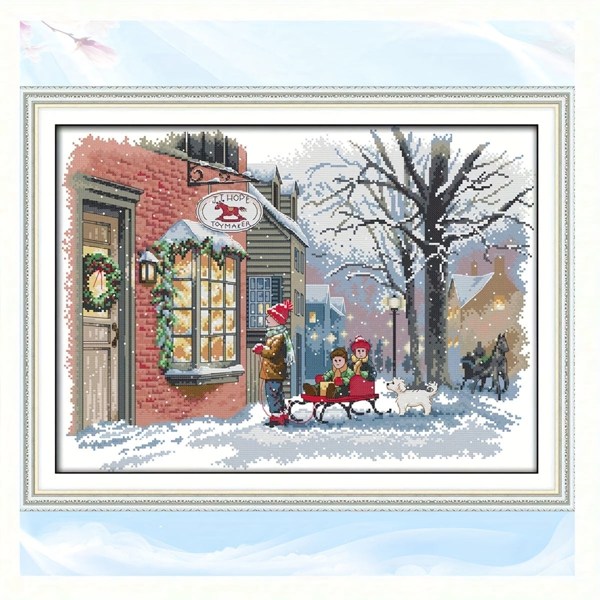 DIY Christmas Wish Cross Stitch Kit - Living Room Decor - Christmas Gift