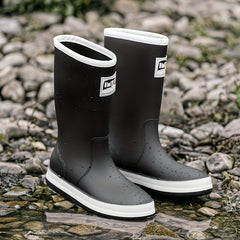 Quick Drying Flat Rain Boots Waterproof Non Slip Thickened Outdoor PVC Shoes