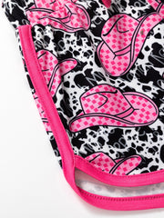 Baby Girls Hat Graphic Print Elastic Waist Drawstring Shorts
