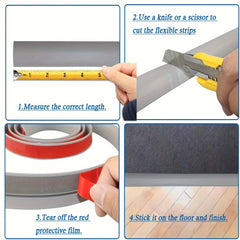 6 56ft Self Adhesive Floor Transition Strip PVC Threshold Transitions