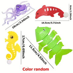 Fun Diving Toy Set - Fish Bone, Dolphin, Seahorse, Octopus