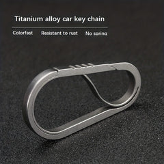 Titanium Alloy Car Key Chain Shrapnel Waist Hanging Key Chain Outdoor Pendant