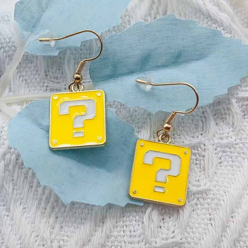 Bright Yellow Stud Earrings for Women - Sweet Style