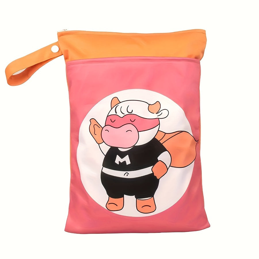 Animal Print Wet Bag Diaper Beach Travel Makeup Storage Bag