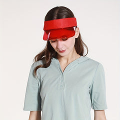 PVC Brim Stitching Visor Hat Candy Sun Hat Lightweight Casual