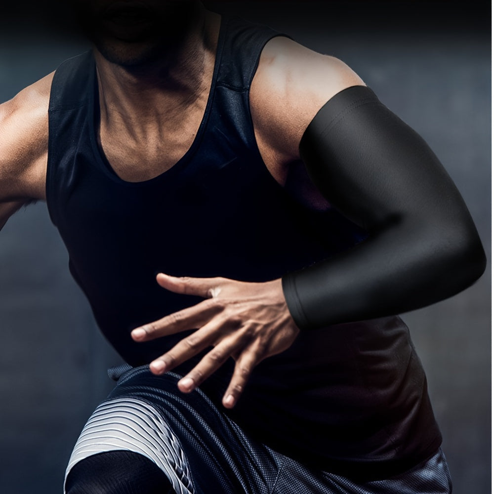 Peabownn Sports Compression Arm Sleeves, UV Protection & Anti Slip Arm Sleeves