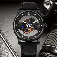Teens Full Double-sided Hollow Mechanical Wrist Watch