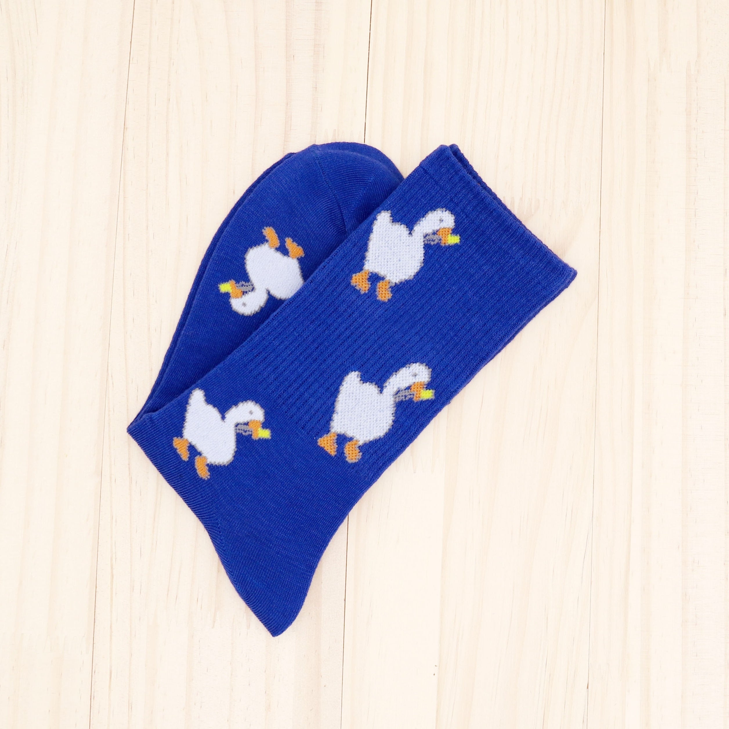Duck Pattern Elastic Mid Tube Socks Women's Stockings