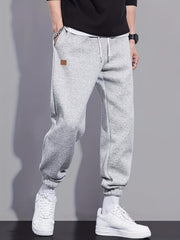 Solid Drawstring Sweatpants Loose Fit Casual Joggers For Spring Autumn