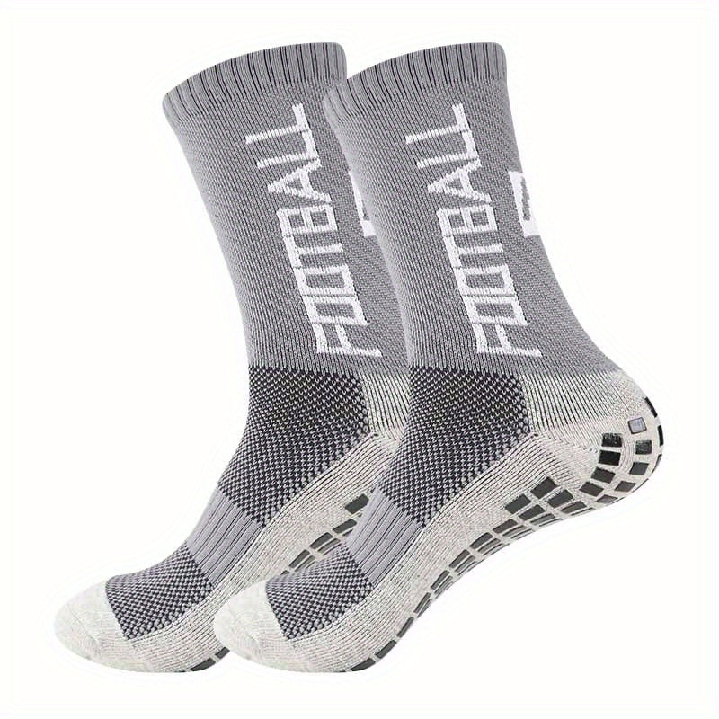 Colorful Letter Anti-skid Football Socks, Breathable Mid-calf Socks