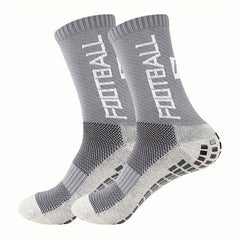 Colorful Letter Anti-skid Football Socks, Breathable Mid-calf Socks