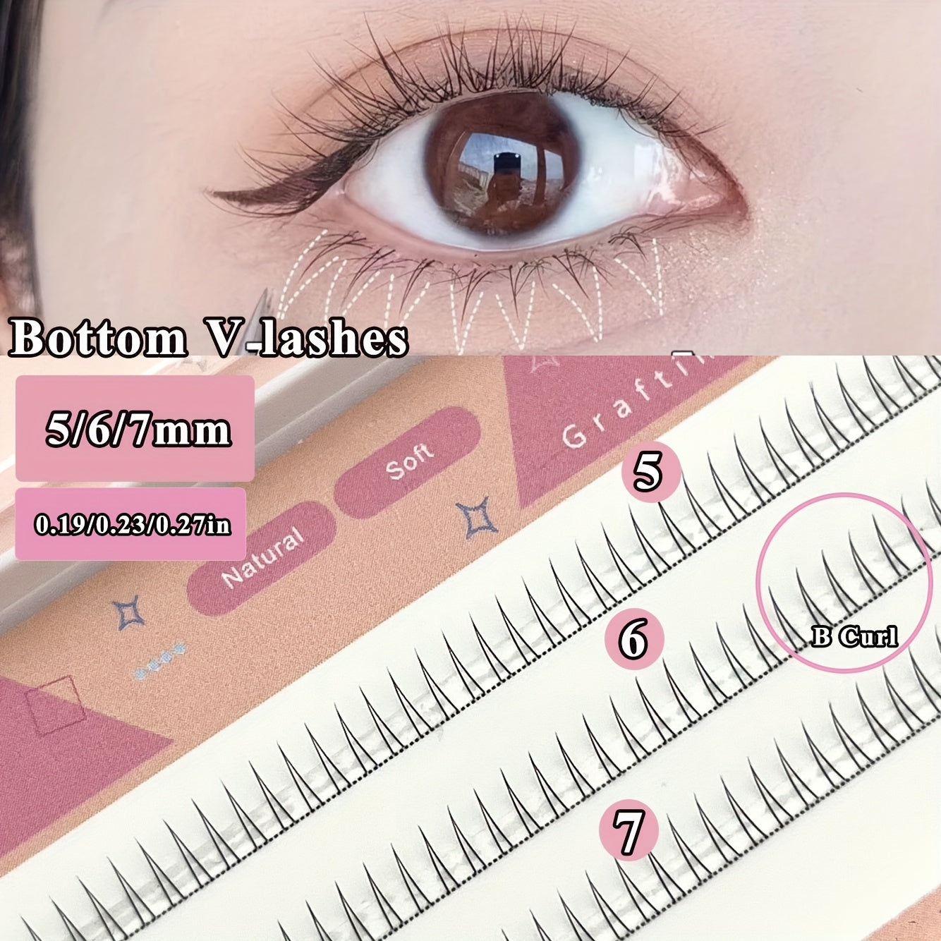 Soft and Natural Japanese Cluster Lashes for DIY Extensions