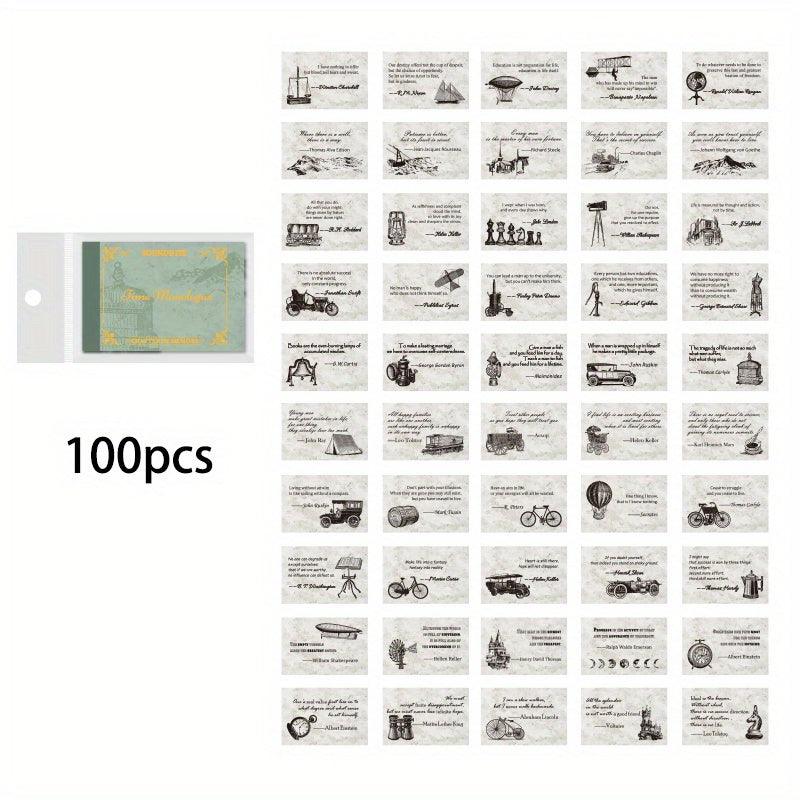 100pcs Patterns Stamping Cover Scrapbooking Paper Craft Supplies Clear
