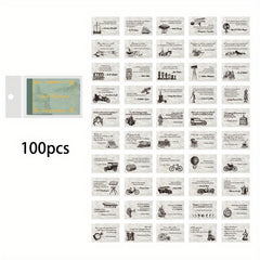 100pcs Patterns Stamping Cover Scrapbooking Paper Craft Supplies Clear