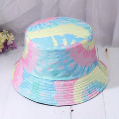 Unisex Tie Dye Sunshade Bucket Hat Double Sided Hat