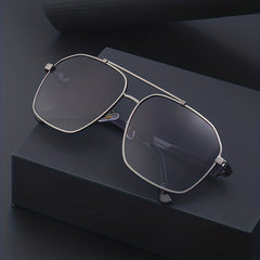 Retro Square Frame Sunscreen Sunglasses For Men and Women