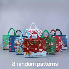 8pcs Christmas Gift Bags Reusable Tote Bags for Xmas Party Supplies