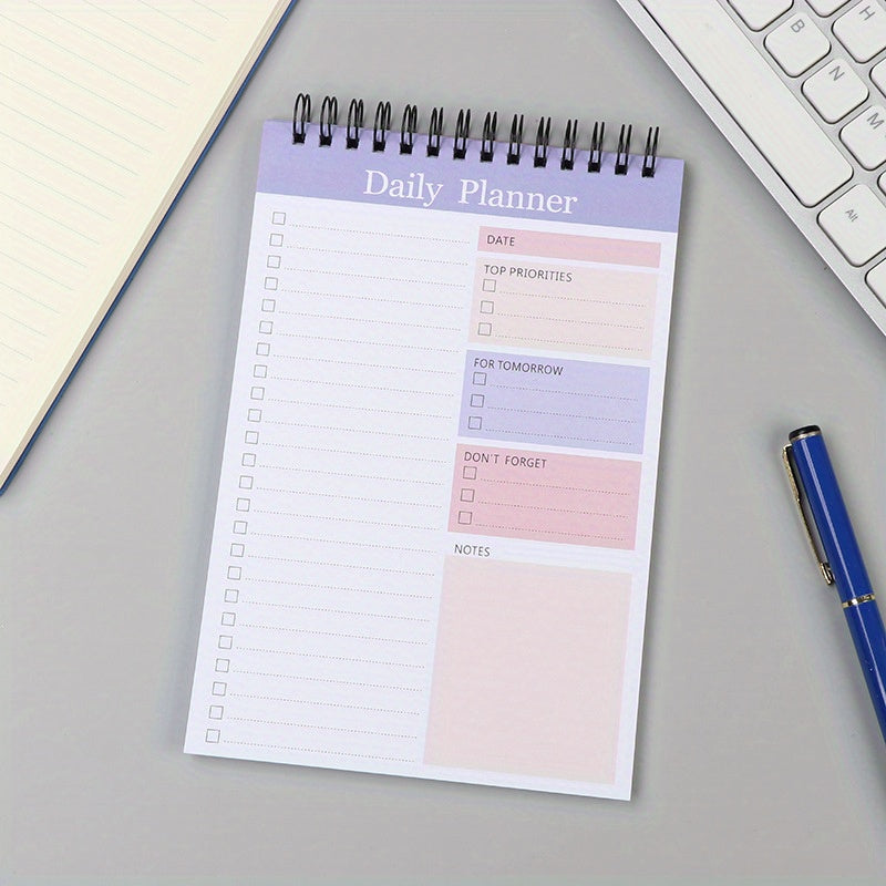 35 Sheets Daily Planner Coil Notepad Thickened Student Notepad