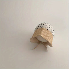 Baby Lace Sunshade Straw Hat for Spring Summer Travel Seaside