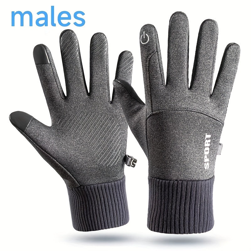Waterproof Winter Cycling Gloves Touch Screen Warm Suitable Outdoor Sports