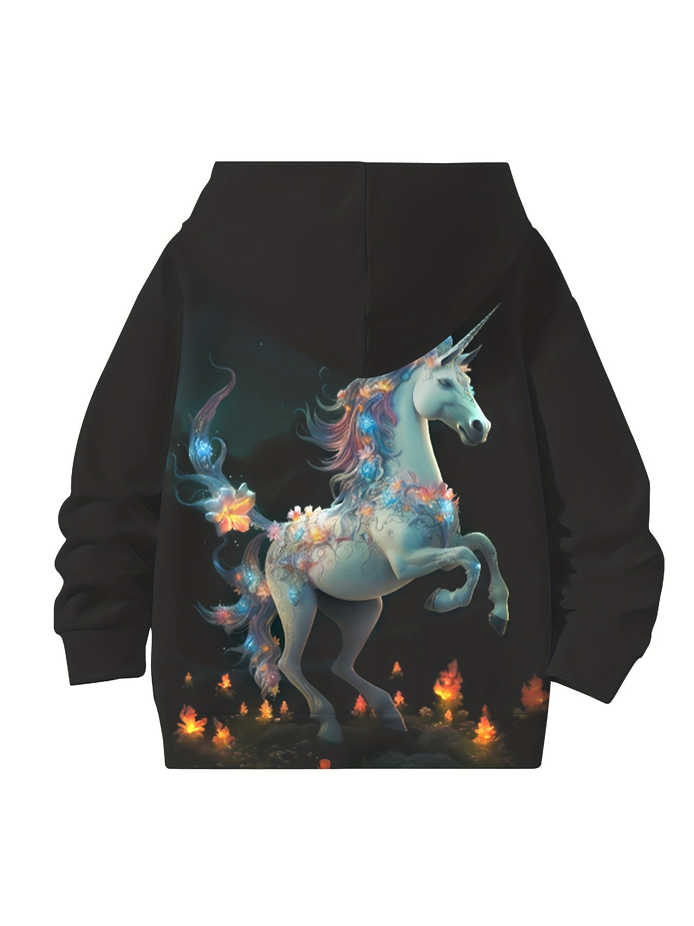 Unicorn Graphic Hoodies Girls Hooded Pullover Spring Fall Gift